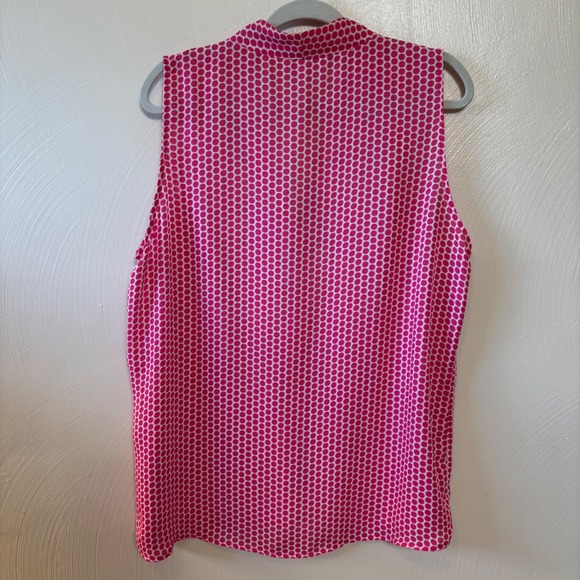 Laundry Shelli Segal Women's Shirt Sleeveless V Neck Pink White‎ Print Size XL - Picture 4 of 5